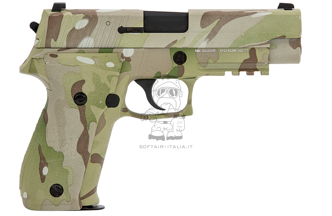P226 Styling Raven R226 Camo Hydro GBB Working Decocking Lever -Abbaticane- Airsoft Pistol by Raven