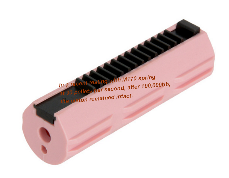 Pistone High Speed 14 Denti Rinforzato con Cremagliera in Acciaio By Slong Airsoft