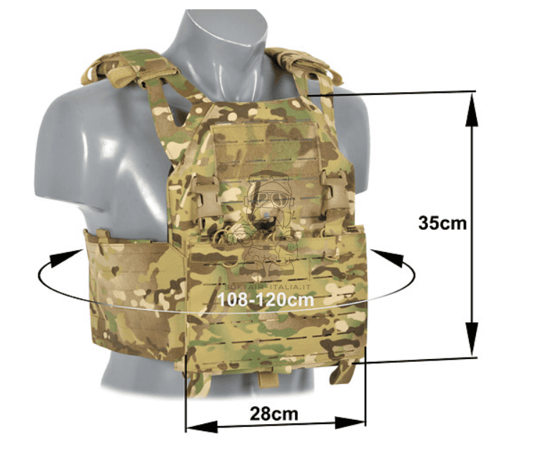 Plate Carrier - Body Armour MC Multicam Laser Cut Buckle Up M4 - AK Pouches 1000D Nylon by 8Fields