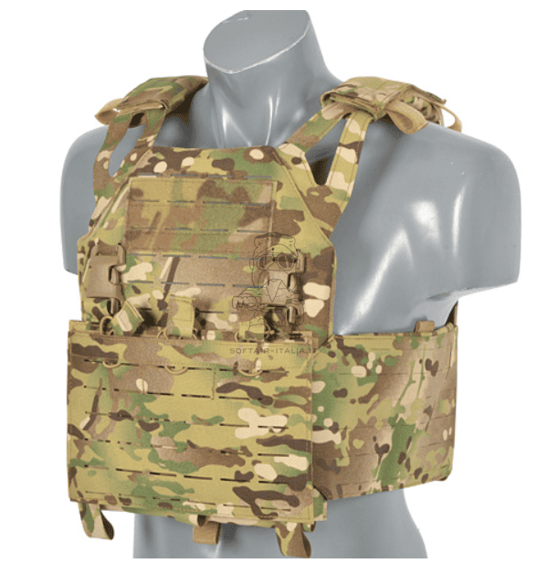 Plate Carrier - Body Armour MC Multicam Laser Cut Buckle Up M4 - AK Pouches 1000D Nylon by 8Fields