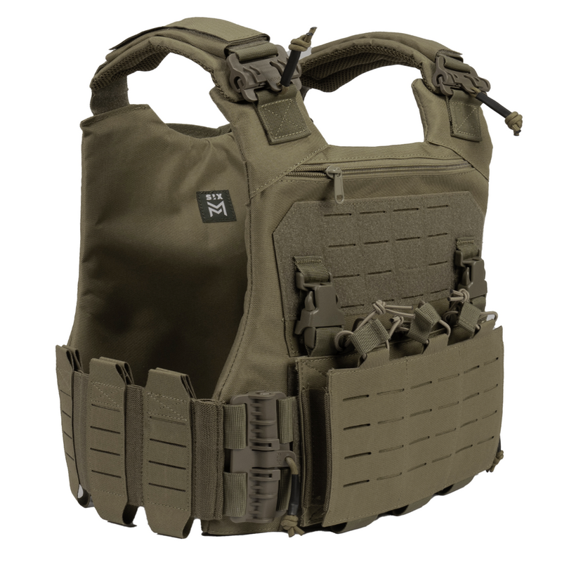 Plate Carrier QR Quick Release System MOLLE Cuv Vest 900D RG Ranger Green by SixxMM