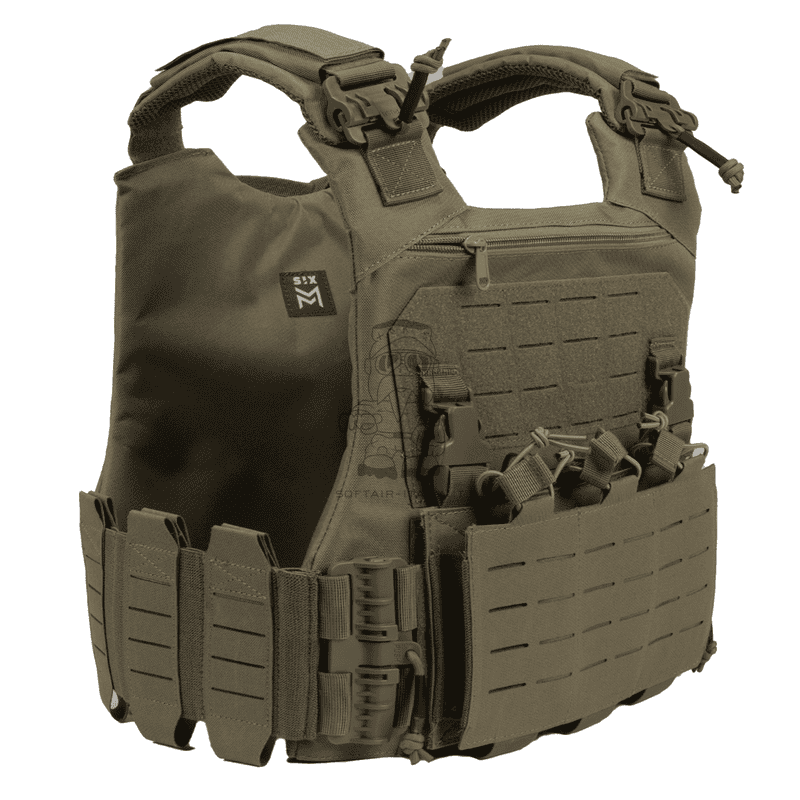 Plate Carrier QR Quick Release System MOLLE Cuv Vest 900D RG Ranger Green by SixxMM