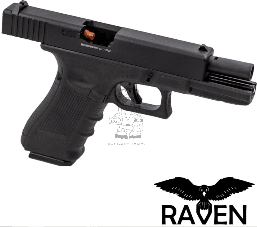 RAVEN G17 Gen 4 Type EU17 Aluminum Slide GBB Gas Blow Back Airsoft Pistol by Raven