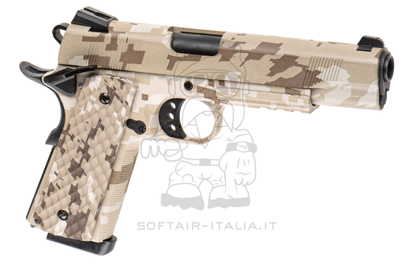 Raven MEU 1911 Railed Full Metal Hydro Digital Desert GBB Gas Blow Back by Raven