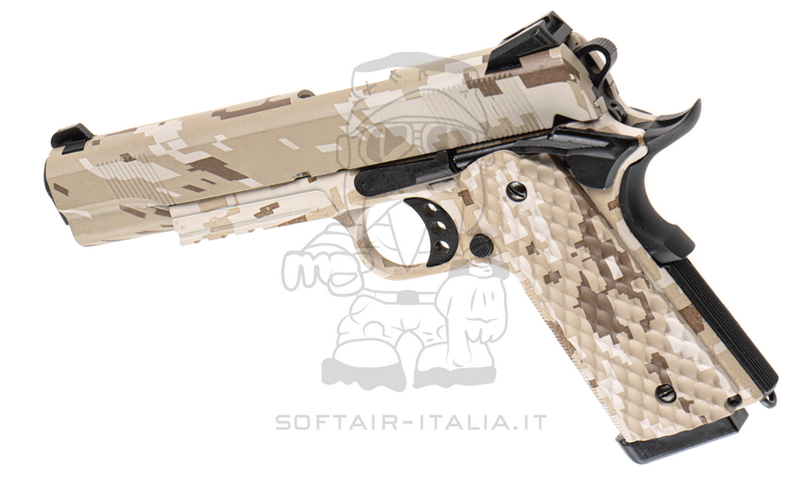 Raven MEU 1911 Railed Full Metal Hydro Digital Desert GBB Gas Blow Back by Raven