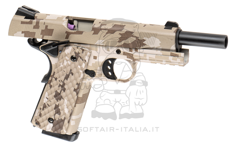 Raven MEU 1911 Railed Full Metal Hydro Digital Desert GBB Gas Blow Back by Raven