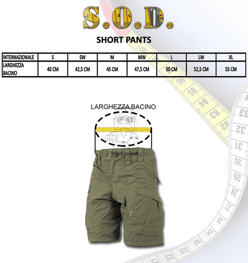 S.O.D. Gear Cordura Light Weight WR 100gr S.P.01 MC Multicam Short Pants by S.O.D. Gear