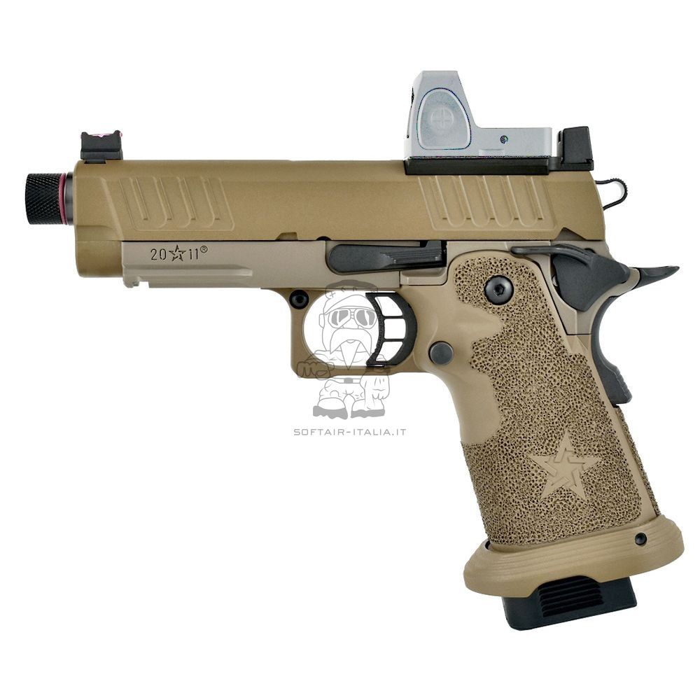 STACCATO Emg Army Armament C2 2011 SOC 6mm Pro Shop GBB FDE Airsoft Pistol Stippling Grip by Army Armament