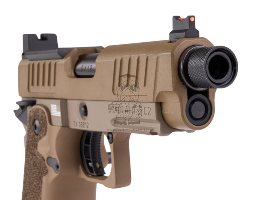STACCATO Emg Army Armament C2 2011 SOC 6mm Pro Shop GBB FDE Airsoft Pistol Stippling Grip by Army Armament