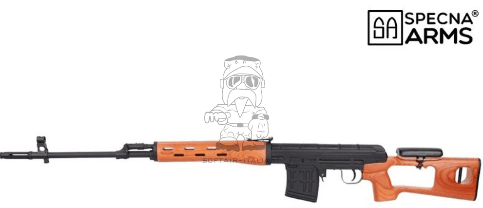 SVD - Dragunov Sniper Full Wood & Metal Spring Bolt Action Rifle by AGM - Specna Arms