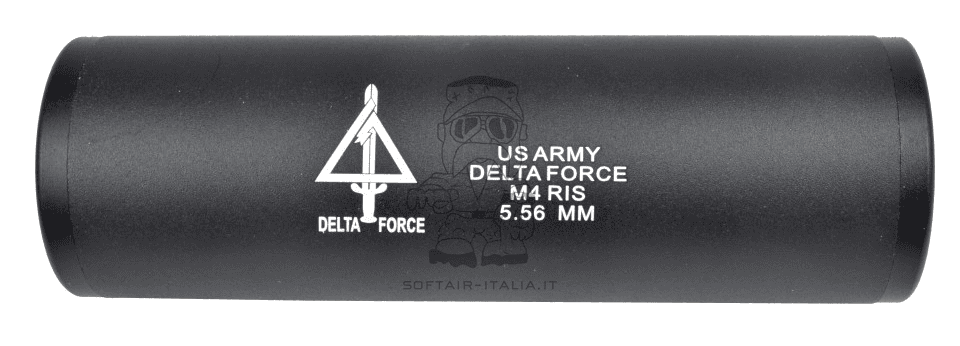 Silenziatore - Suppressor Delta Force Universale Double Thread 110 x 35mm by Cyma