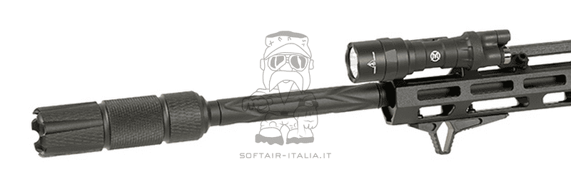 Slong Airsoft Outer Barrel Extension Angled CCW 14 x 116mm by Slong Airsoft