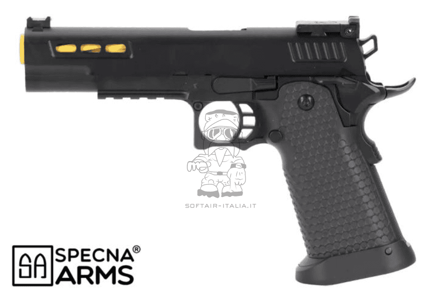 Specna Arms Hi-Capa VAPOR™ SA-VGP06 Steel Body - Gold Barrell GBB Gas Blow Back Airsoft Pistol by Specna Arms