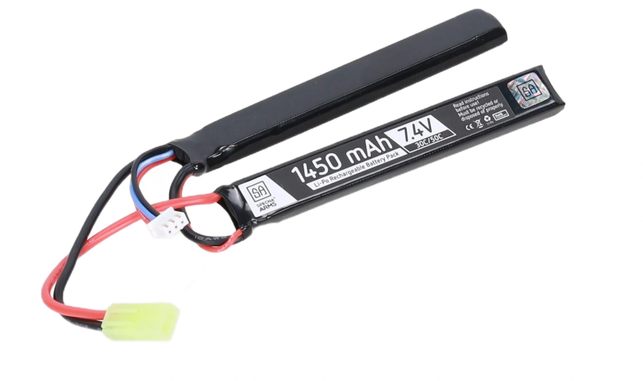Specna Arms LI-Po Battery 7.4v 1450mAh 30-50C 2 Module - Crane - Butterfly Type by Specna Arms