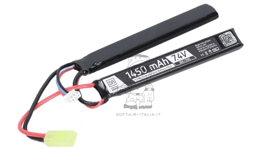 Specna Arms LI-Po Battery 7.4v 1450mAh 30-50C 2 Module - Crane - Butterfly Type by Specna Arms