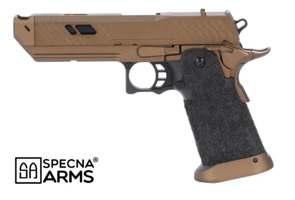 Specna Arms VAPOR™ SA-VGP21 Pit Metal Slide RMR Optic Ready GGB Gas Blow Back Hi-Capa Bronze Version by Specna Arms