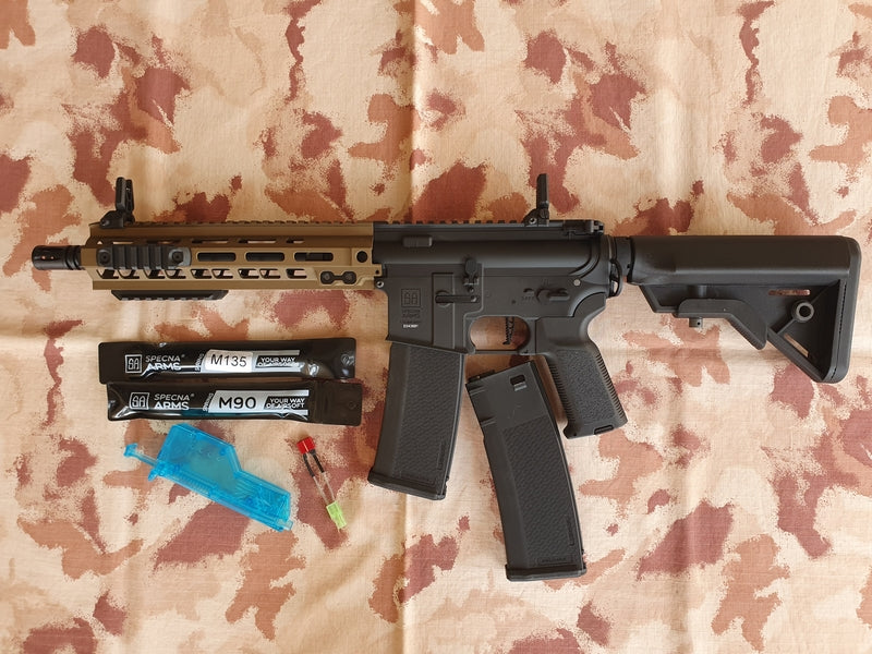 Specna Arms BLDC™ M4 - AR15 SA-P29™ Prime 10.5inch Æther™ Chaos Bronze Crane Stock by Specna Arms