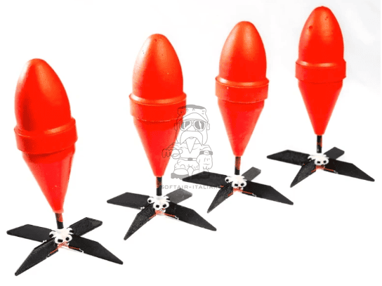 Stingray AT4 S2 Rockets Red Marking 90m Airsoft 4pcs Orange Head by Stingray Airsoft