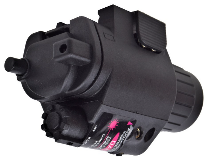 Torcia Pistola - RIS 150 Lumen con Laser e Comando Remoto Aggancio-Sgancio Rapido by DBoys
