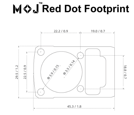 VictOptics V3 MOJ™ Footprint 1 x 17 x 26 RMR 4 MOA Red Dot Sight by VictOptics