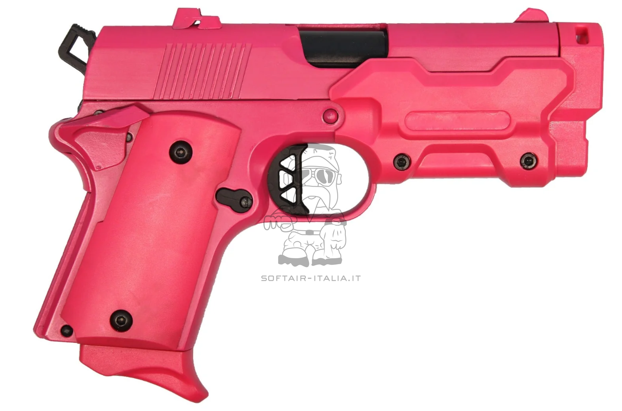 Vorpal Bunny AM.45 Pink Full Metal 1:1 GBB Gas Blow Back Airsoft Pistol by Double Bell
