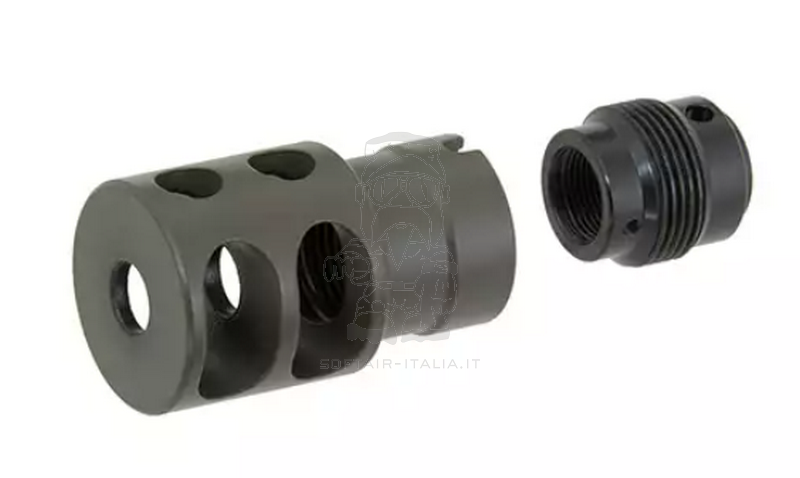 AK "Grizzly" Metal Muzzle Brake Spegnifiamma 14mm CCW by Cyma