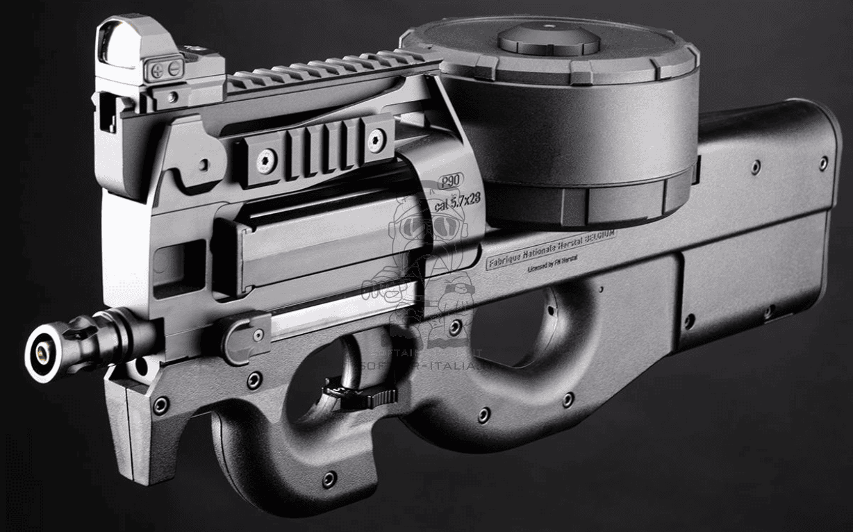 Angel Custom P90 ZAKU 3000bb Auto Electric Winding Drum Magazine Caricatore Elettrico by Angel Custom