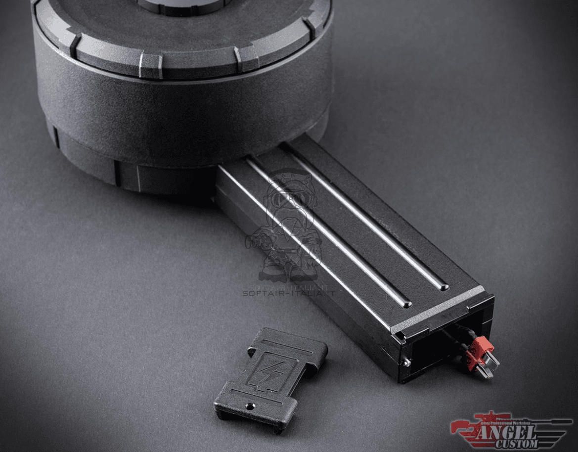 Angel Custom P90 ZAKU 3000bb Auto Electric Winding Drum Magazine Caricatore Elettrico by Angel Custom