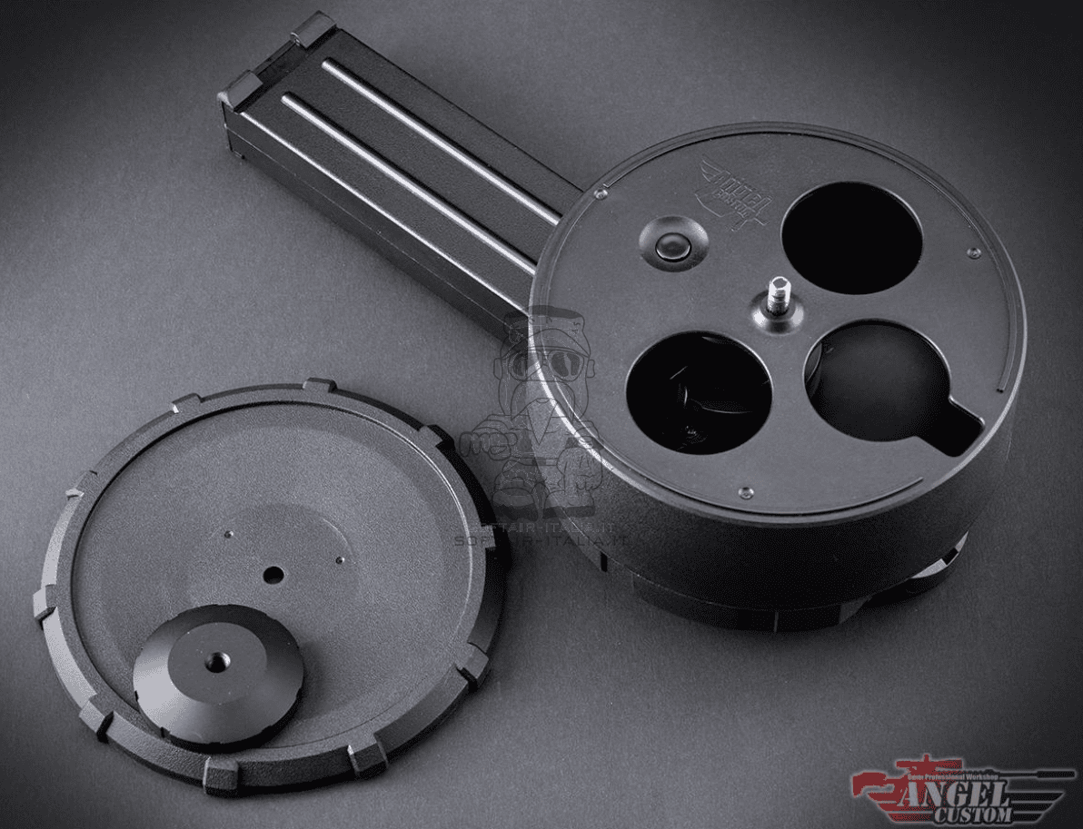 Angel Custom P90 ZAKU 3000bb Auto Electric Winding Drum Magazine Caricatore Elettrico by Angel Custom