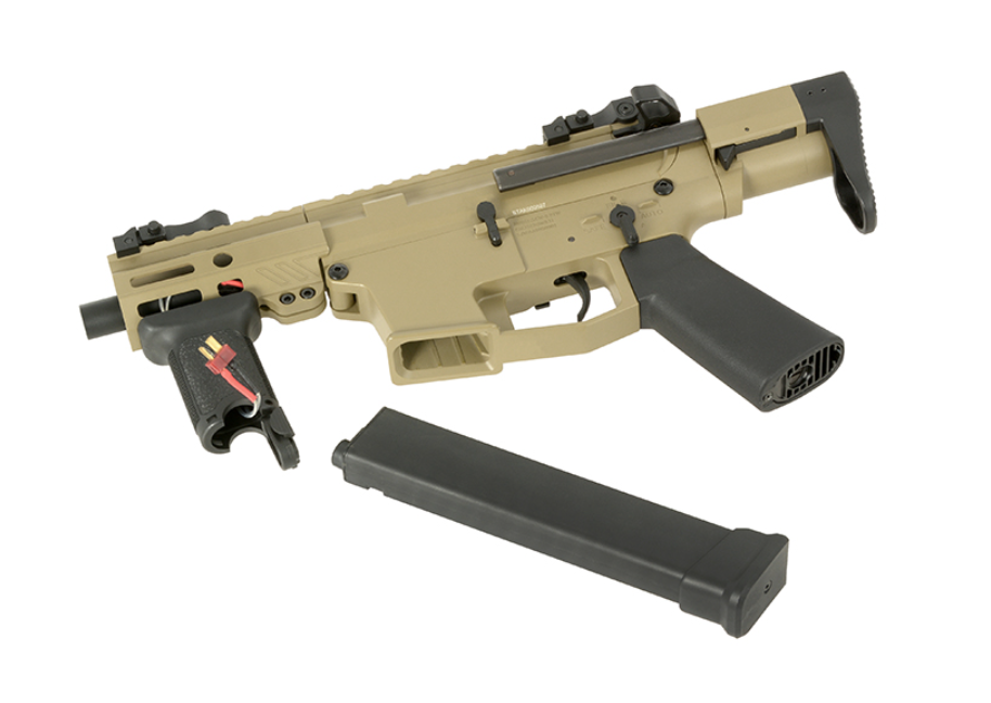 Angstadt Arms > EMG SCW-9 G3 Desert Tan DE Dark Earth Full Metal Submachine AEG by S&T > EMG > Angstadt Arms by S&T > EMG > Angstadt Arms