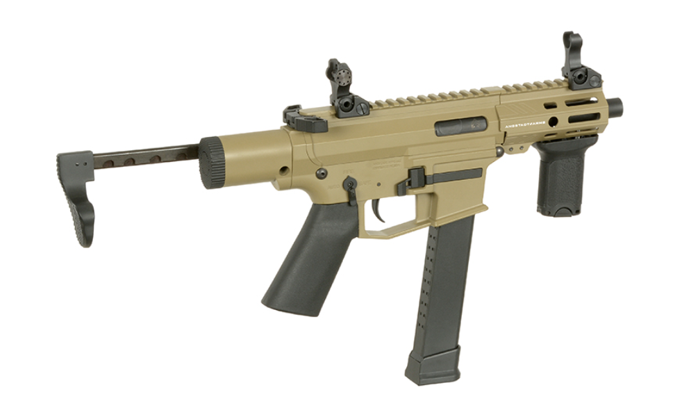 Angstadt Arms > EMG SCW-9 G3 Desert Tan DE Dark Earth Full Metal Submachine AEG by S&T > EMG > Angstadt Arms by S&T > EMG > Angstadt Arms