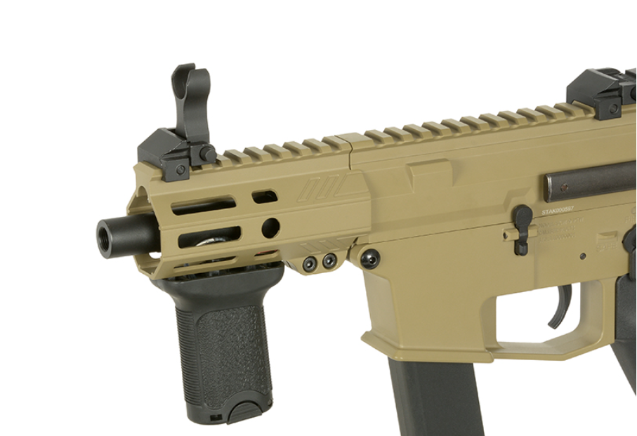 Angstadt Arms > EMG SCW-9 G3 Desert Tan DE Dark Earth Full Metal Submachine AEG by S&T > EMG > Angstadt Arms by S&T > EMG > Angstadt Arms