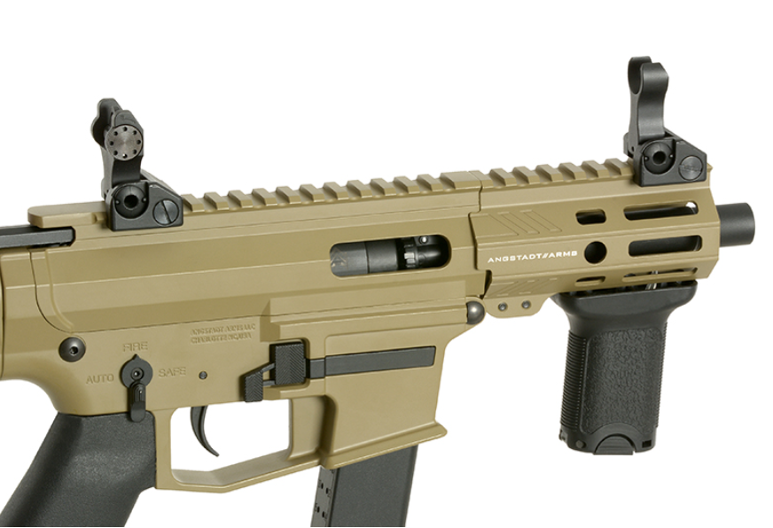 Angstadt Arms > EMG SCW-9 G3 Desert Tan DE Dark Earth Full Metal Submachine AEG by S&T > EMG > Angstadt Arms by S&T > EMG > Angstadt Arms