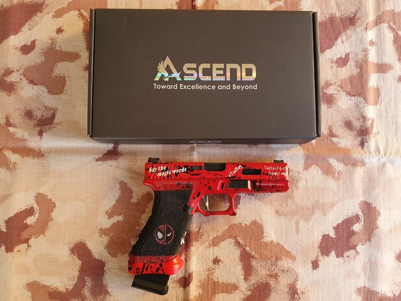 Ascend G17 Type DP17 Ascend Deadpool Metal Slide GBB Gas Blow Back by We