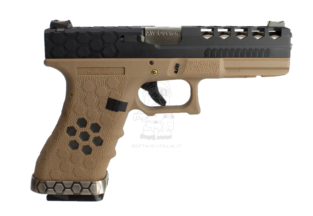AW Custom G Type Hex Cut VX0111 GBB Dual Tone Tan - Black by Armorer Works