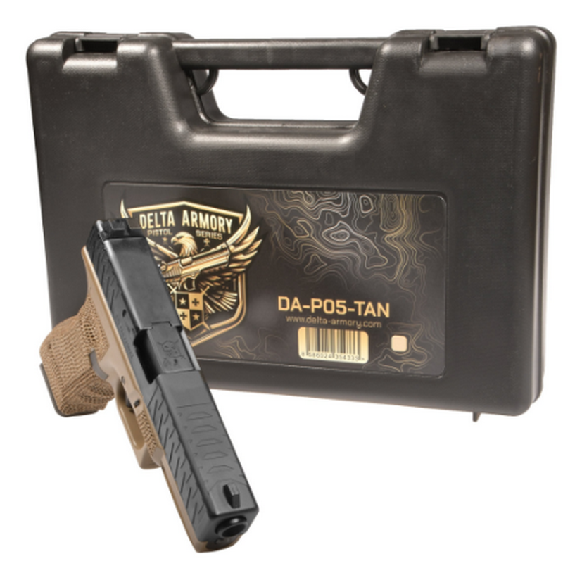 Delta Armory G17 Type P17 Mod P05 DE Dark Earth Desert Tan Metal Slide GBB Gas Blow Back Airsoft Pistolby Delta by Delta Armory