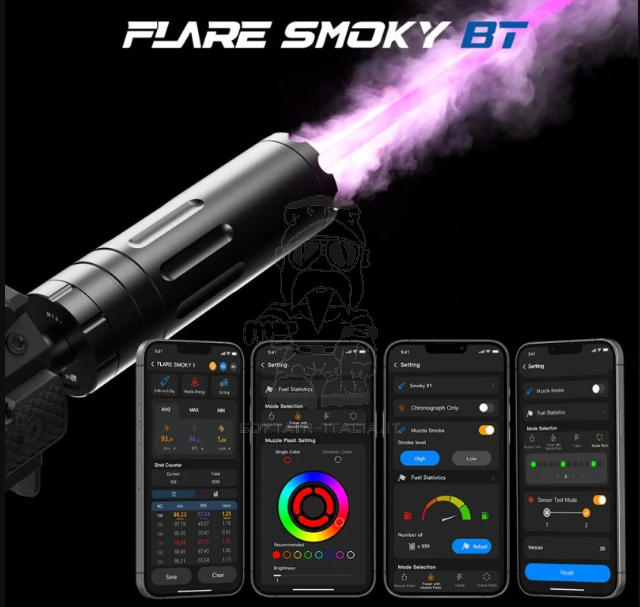 Eshooter Chrono Tracer Blue Tooth BT Flare Smoky Cronograph USB Rechargeable by Eshooter