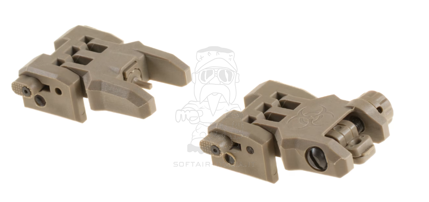 Flip Up Removable Sights Kit Tan Version Kit Tacche di Mira Tan Amovibili by FMA