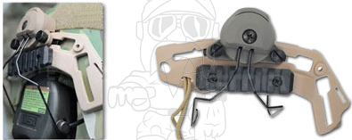 FMA Exfil Tan Dark Earth Helmet Mount for MSA Sordin Headset Adattatore Cuffia by FMA
