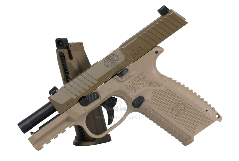 FN 509 Herstal FDE Flat Dark Earth Metal Slide Civilian Co2 Version by Cybergun KWC