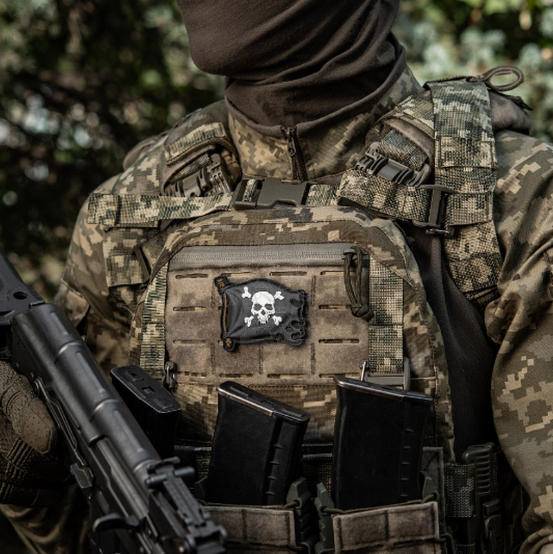 Jolly Roger BK Black PVC Patch by M-TAC