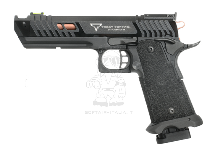 JW4 John Wick 4 Taran Tactical Innovations Black Pit Viper Upgraded Version GBB Gas Blow Back Airsoft Pistol by Jag Arms