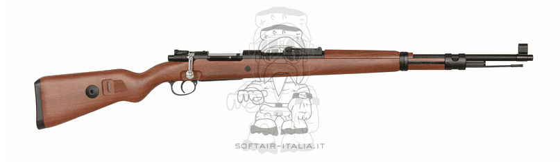 K98 WWII KAR98K Mauser Karabiner Abs Wood Type Stock Shells Ejecting Spring Power by Double Bell