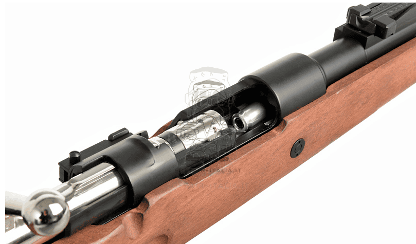 K98 WWII KAR98K Mauser Karabiner Abs Wood Type Stock Shells Ejecting Spring Power by Double Bell