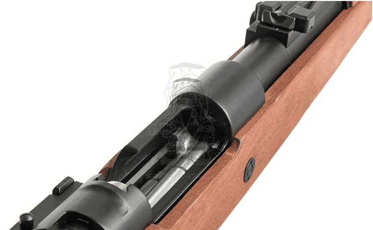 K98 WWII KAR98K Mauser Karabiner Abs Wood Type Stock Shells Ejecting Spring Power by Double Bell