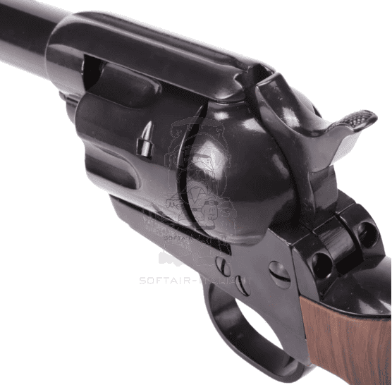 King Arms Peacemaker SAA .45 Revolver L 11inch Electro Plating BK Gas Action Gen 2 by King Arms