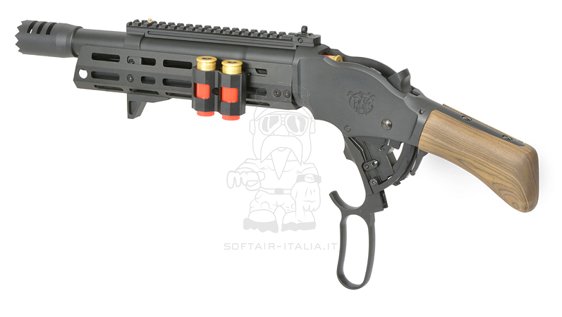 Mare's Leg Winchester Type Gas 1 Joule Lever Action Shotgun Full Wood & Metal by Golden Eagle