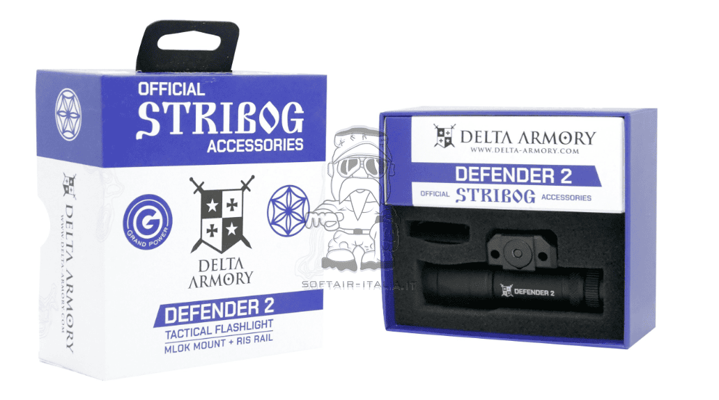 MLOK & RIS Rail Tactical Flash Light DEFENDER 2 Stribog Official Accessories by Delta Armory