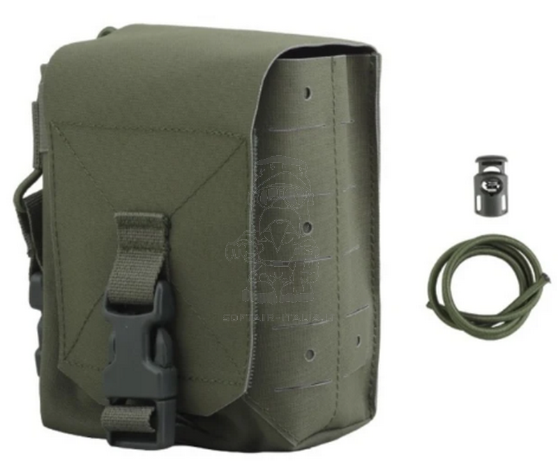 MOLLE OD Olive Drab Large Sub Pouch w. Radio Pocket by Wosport