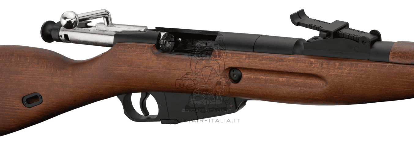 Mosin Nagant M1891.30 Shell (K98) Ejecting Full Wood & Metal Spring Power Sniper Rifle by Double Bell